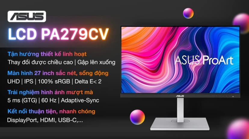 So sánh giá Màn hình Asus ProArt PA279CV 27 inch 4K/IPS/60Hz/5ms - Tìm sản phẩm giá rẻ nhất - Ảnh 3