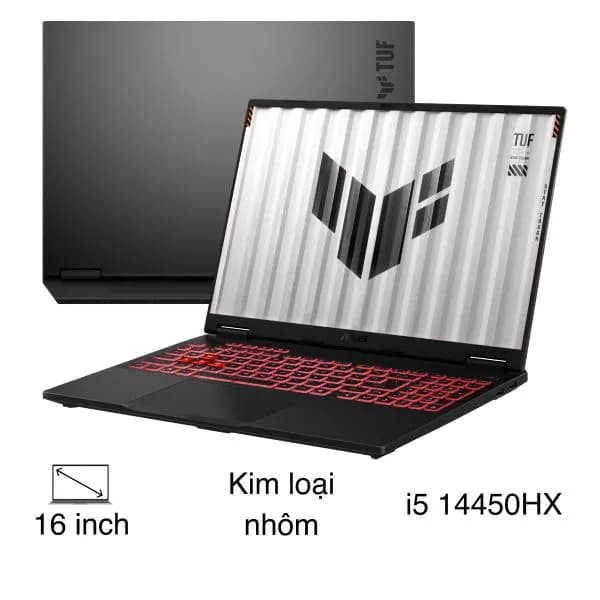 Laptop Asus TUF Gaming F16 FX608JHI - TU210W (i5 14450HX, 16GB, 512GB,RTX 5050 8GB, WUXGA 144Hz, Win11) - Ảnh 3