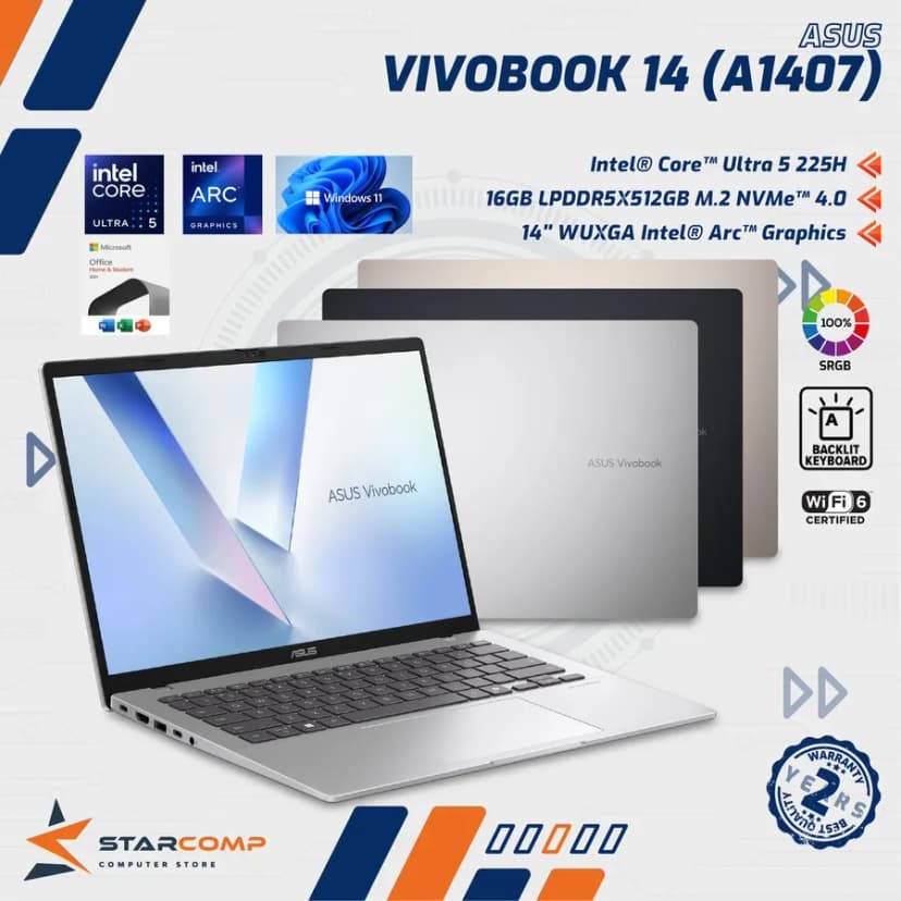 So sánh giá Laptop Asus Vivobook 14 X1407CA - LY008W (Ultra 5 225H, 16GB, 512GB, WUXGA, Win11) - Tìm sản phẩm giá rẻ nhất - Ảnh 14
