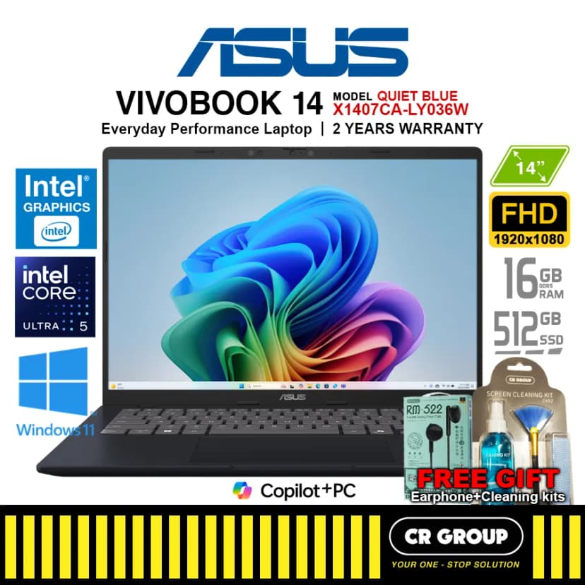 So sánh giá Laptop Asus Vivobook 14 X1407CA - LY008W (Ultra 5 225H, 16GB, 512GB, WUXGA, Win11) - Tìm sản phẩm giá rẻ nhất - Ảnh 9