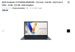Laptop Asus Vivobook 15 X1504VA - BQ285W (Core 5 120U, 16GB, 512GB, Full HD, Win11) - Giá rẻ nhất hôm nay - Ảnh 9