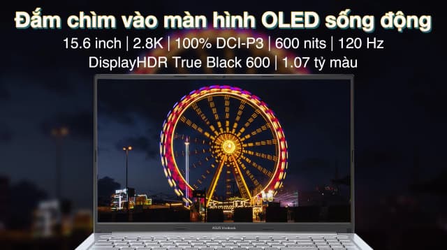 Laptop Asus Vivobook 15 OLED A1505VA - MA515WS (i5 13420H, 16GB, 512GB, 2.8K OLED 120Hz, OfficeH24+365, Win11) - 8