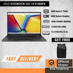 Laptop Asus VivoBook Go 14 E1404FA - EB945W (R5 40, 16GB, 512GB, Full HD, Win11) - Giá rẻ nhất hôm nay - Ảnh 1