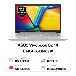 Laptop Asus VivoBook Go 14 E1404FA - EB945W (R5 40, 16GB, 512GB, Full HD, Win11) - Giá rẻ nhất hôm nay - Ảnh 16