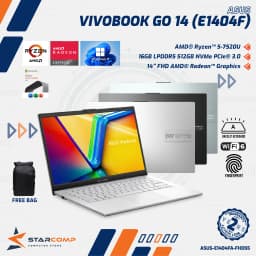 Laptop Asus VivoBook Go 14 E1404FA - EB945W (R5 40, 16GB, 512GB, Full HD, Win11) - Giá rẻ nhất hôm nay - Ảnh 9