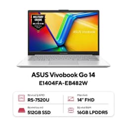 Laptop Asus Vivobook Go E1404FA - EB482W (R5 7520U, 16GB, 512GB, Full HD, Win11) - Giá rẻ nhất hôm nay - Ảnh 6