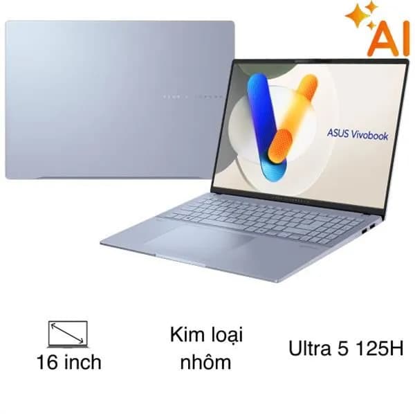 So sánh giá Laptop Asus Vivobook S 16 OLED S5606MA - MX050W (Ultra 5 125H, 16GB, 512GB, 3.2K OLED 120Hz, Win11) rẻ nhất?