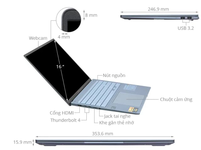 Top 1 so sánh giá Laptop Asus Vivobook S 16 OLED S5606MA - MX050W (Ultra 5 125H, 16GB, 512GB, 3.2K OLED 120Hz, Win11) - Tìm sản phẩm giá rẻ nhất - Ảnh 12