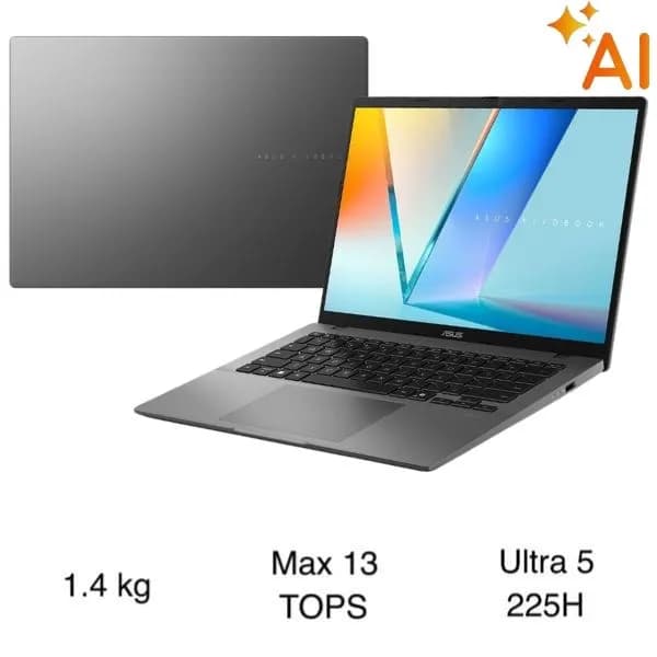 Laptop Asus Vivobook S14 S3407CA - SF913W (Ultra 5 225H, 16GB, 512GB, WUXGA OLED, Win11) - Giá rẻ nhất hôm nay - Ảnh 1