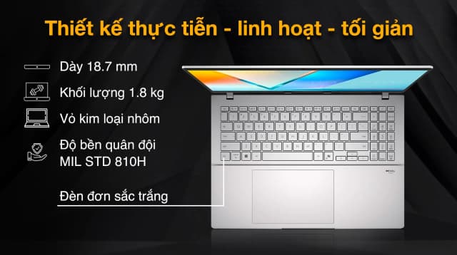 Top 1 so sánh giá Laptop Asus Vivobook S16 S3607VA - RP155WS (Core 5 210H, 16GB, 512GB, WUXGA 144Hz, OfficeH24+365, Win11) - Tìm sản phẩm giá rẻ nhất - Ảnh 15