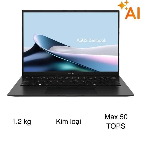 Laptop Asus Zenbook 14 UM3406GA - QD073WS (R7 AI 445, 32GB, 1TB, WUXGA OLED, OfficeH24+365, Win11) - Giá rẻ nhất hôm nay - Ảnh 1