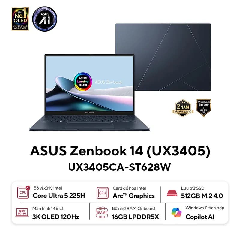So sánh giá Laptop Asus ZenBook 14 UX3405CA - ST628W (Ultra 5 225H, 16GB, 512GB, 3K OLED 120Hz, Win11) - Tìm sản phẩm giá rẻ nhất - Ảnh 7