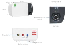 So sánh giá Máy nước nóng gián tiếp Atlantic 20 lít 2500W SWH 20H M Ondeo HZ - Tìm sản phẩm giá rẻ nhất - Ảnh 4
