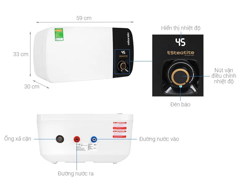 So sánh giá Máy nước nóng gián tiếp Atlantic 20 lít 2500W SWH 20H M Ondeo HZ - Tìm sản phẩm giá rẻ nhất - Ảnh 6