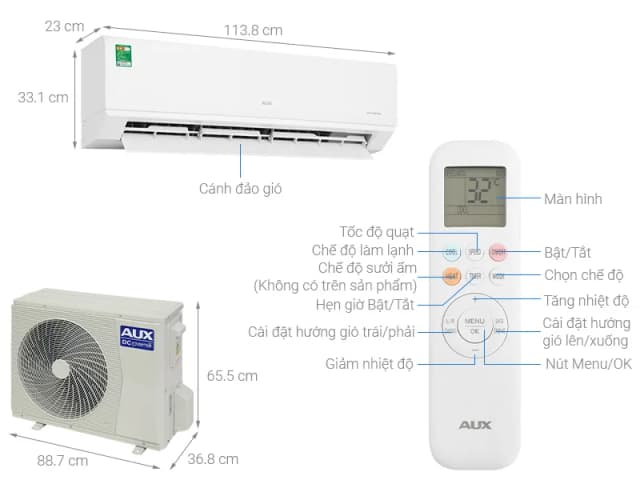 So sánh giá Máy lạnh AUX Inverter 2.5 HP AW24CAA4DI-3VN rẻ nhất? - Ảnh 9