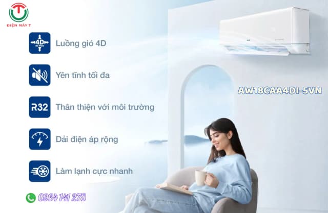 So sánh giá Máy lạnh AUX Inverter 2 HP AW18CAA4DI-5VN rẻ nhất? - Ảnh 12