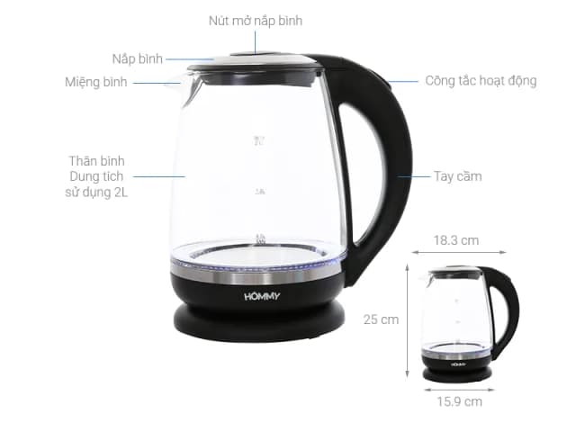 Top 1 so sánh giá Bình đun siêu tốc AVA 2 lít HHB2018 - Tìm sản phẩm giá rẻ nhất - Ảnh 16