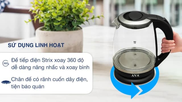 Top 1 so sánh giá Bình đun siêu tốc AVA 2 lít HHB2018 - Tìm sản phẩm giá rẻ nhất - Ảnh 4