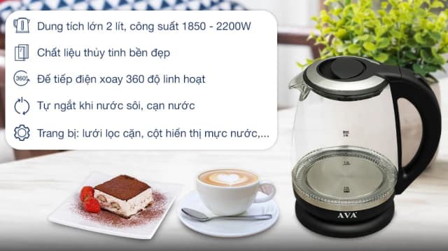 Top 1 so sánh giá Bình đun siêu tốc AVA 2 lít HHB2018 - Tìm sản phẩm giá rẻ nhất - Ảnh 6