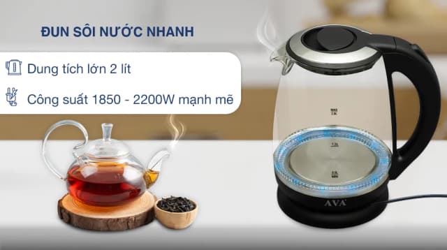 Top 1 so sánh giá Bình đun siêu tốc AVA 2 lít HHB2018 - Tìm sản phẩm giá rẻ nhất - Ảnh 9