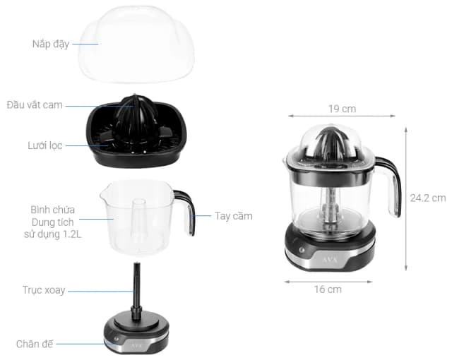 Top 1 so sánh giá Máy vắt cam AVA 40W D-8026A - Tìm sản phẩm giá rẻ nhất - Ảnh 2