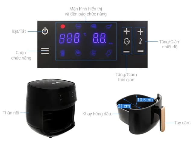 So sánh giá Nồi chiên không dầu AVA 4 lít AF358T rẻ nhất? - Ảnh 5