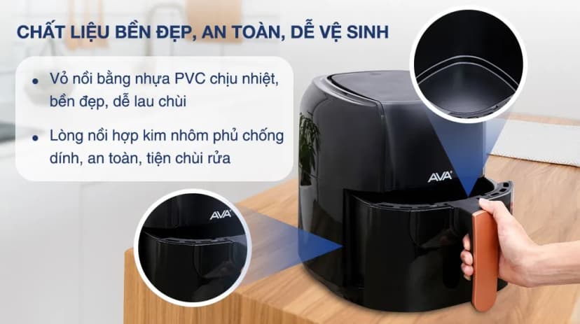 So sánh giá Nồi chiên không dầu AVA BF502A 6 lít - Tìm sản phẩm giá rẻ nhất - Ảnh 4