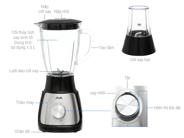 So sánh giá Máy xay sinh tố đa năng AVA BL1055-CB rẻ nhất? - Ảnh 3