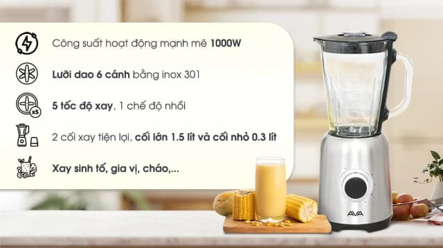 So sánh giá Máy xay sinh tố đa năng AVA BL9708 rẻ nhất? - Ảnh 4