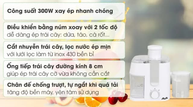 So sánh giá Máy ép trái cây AVA GS-331 rẻ nhất? - Ảnh 7