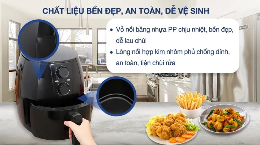 Nồi chiên không dầu AVA 4 lít HB-8027 - Giá rẻ nhất hôm nay - Ảnh 4