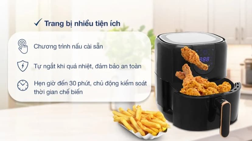 So sánh giá Nồi chiên không dầu AVA 4.2 lít HB-8033 - Tìm sản phẩm giá rẻ nhất - Ảnh 5