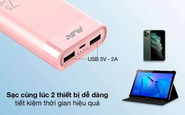 Top 1 so sánh giá Pin sạc dự phòng 7500 mAh 10W AVA+ LJ JP199 - Tìm sản phẩm giá rẻ nhất - Ảnh 6
