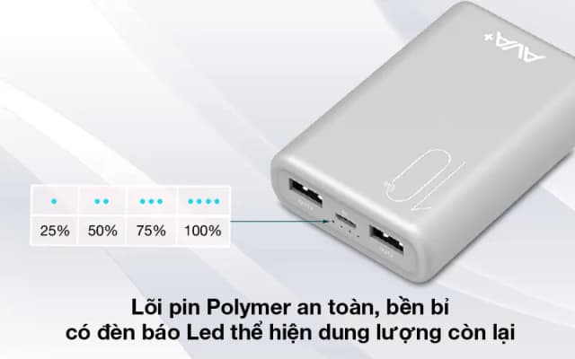 So sánh giá Pin sạc dự phòng Polymer 10.000 mAh 12W AVA+ PJ JP192 rẻ nhất? - Ảnh 4