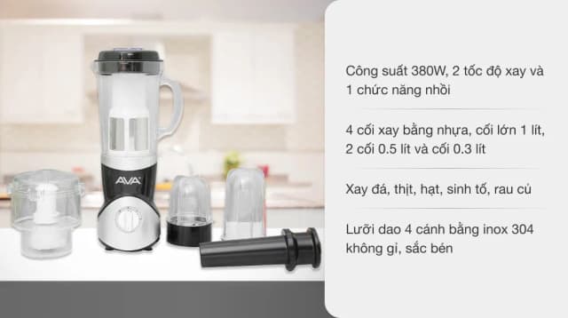 So sánh giá Máy xay sinh tố đa năng AVA SBL3196 rẻ nhất? - Ảnh 4