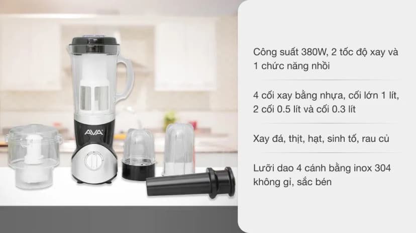 So sánh giá Máy xay sinh tố đa năng AVA SBL3196 - Tìm sản phẩm giá rẻ nhất - Ảnh 4