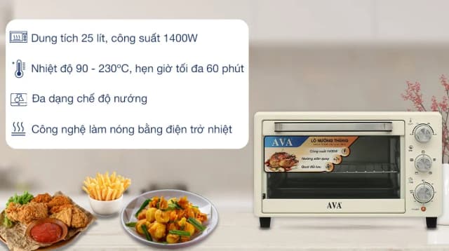 So sánh giá Lò nướng AVA TO2501 25 lít rẻ nhất? - Ảnh 6