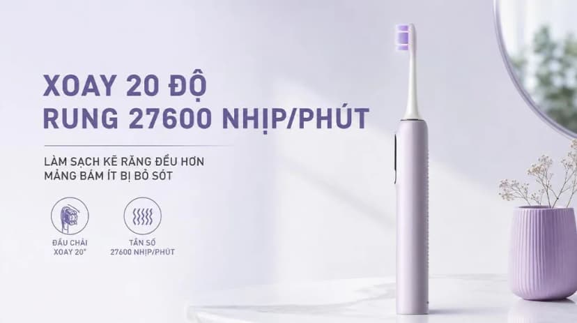 Bàn chải điện Xiaomi Pro GL - Tím - Giá rẻ nhất hôm nay - Ảnh 2