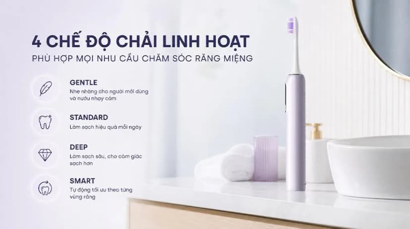 Bàn chải điện Xiaomi Pro GL - Tím - Giá rẻ nhất hôm nay - Ảnh 3