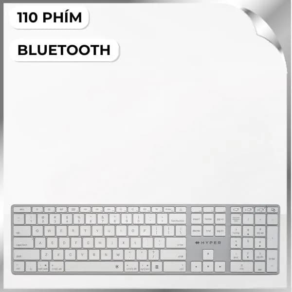 Bàn Phím Bluetooth HyperSpace HS2310US - Trắng - Ảnh 23