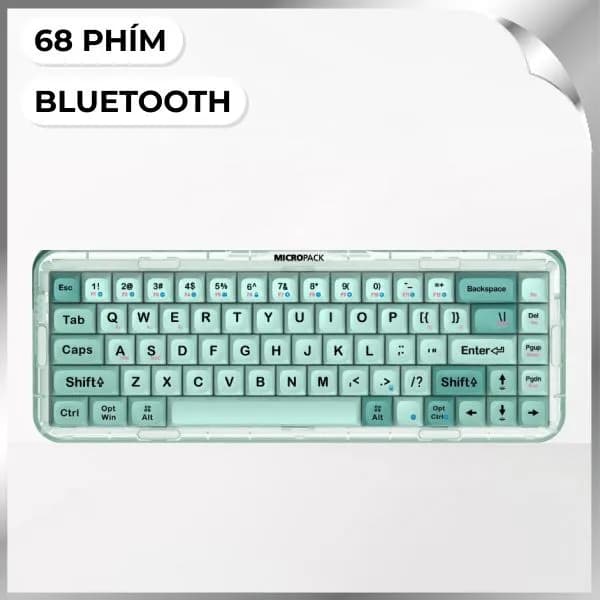 Bàn Phím Cơ Bluetooth MicroPack K-168WM - Xanh Lá - Giá rẻ nhất hôm nay - Ảnh 1