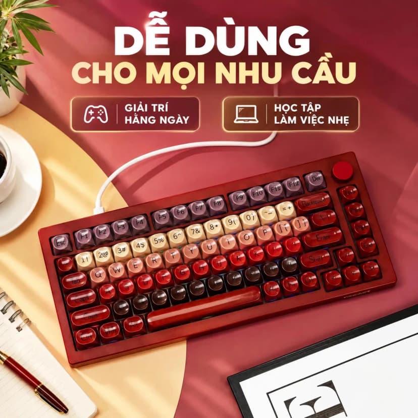 Bàn Phím Cơ Có Dây Gaming Veekos K75 Veekos K75 - Giá rẻ nhất hôm nay - Ảnh 3