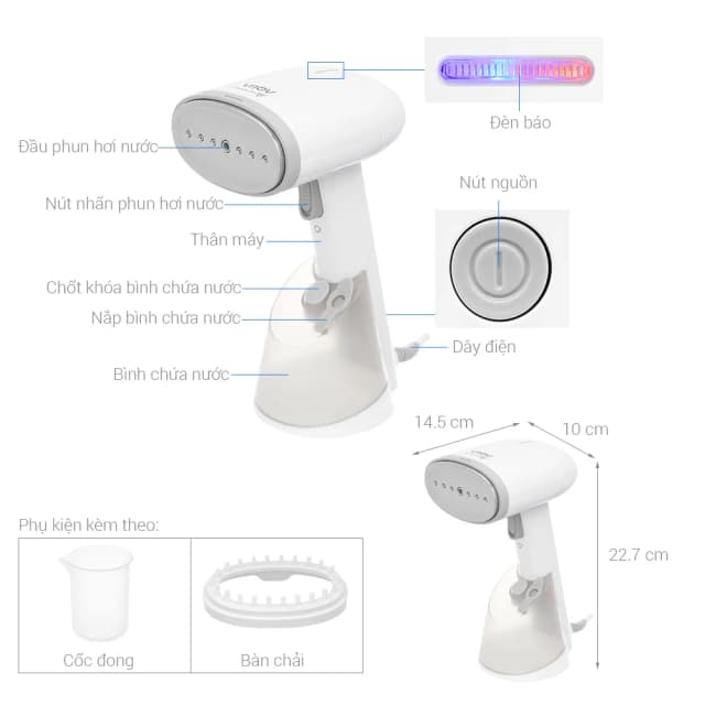 So sánh giá Bàn ủi hơi nước cầm tay AQUA AQS-SH2502R(W)-VN 1200W rẻ nhất? - Ảnh 2