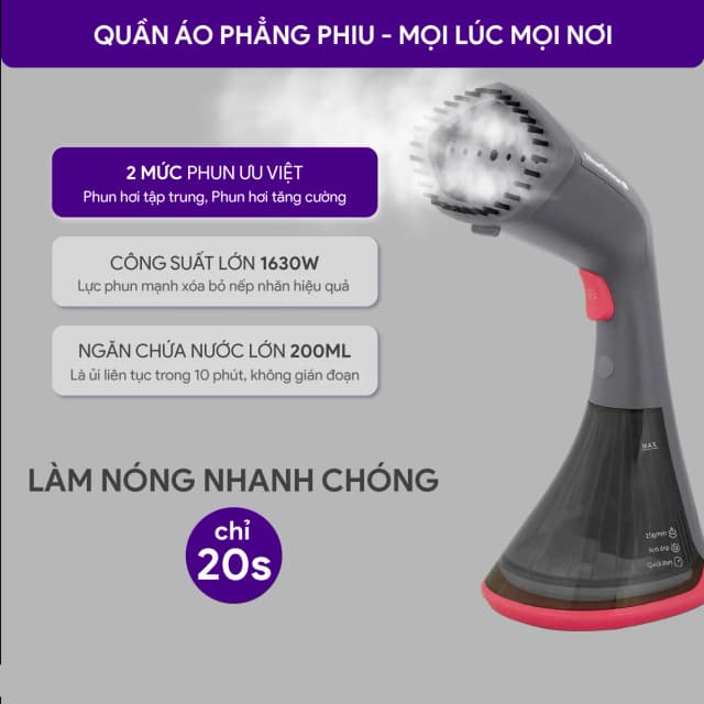 Top 1 so sánh giá Bàn ủi hơi nước cầm tay Bluestone GSB-4018 1200W - Tìm sản phẩm giá rẻ nhất - Ảnh 8