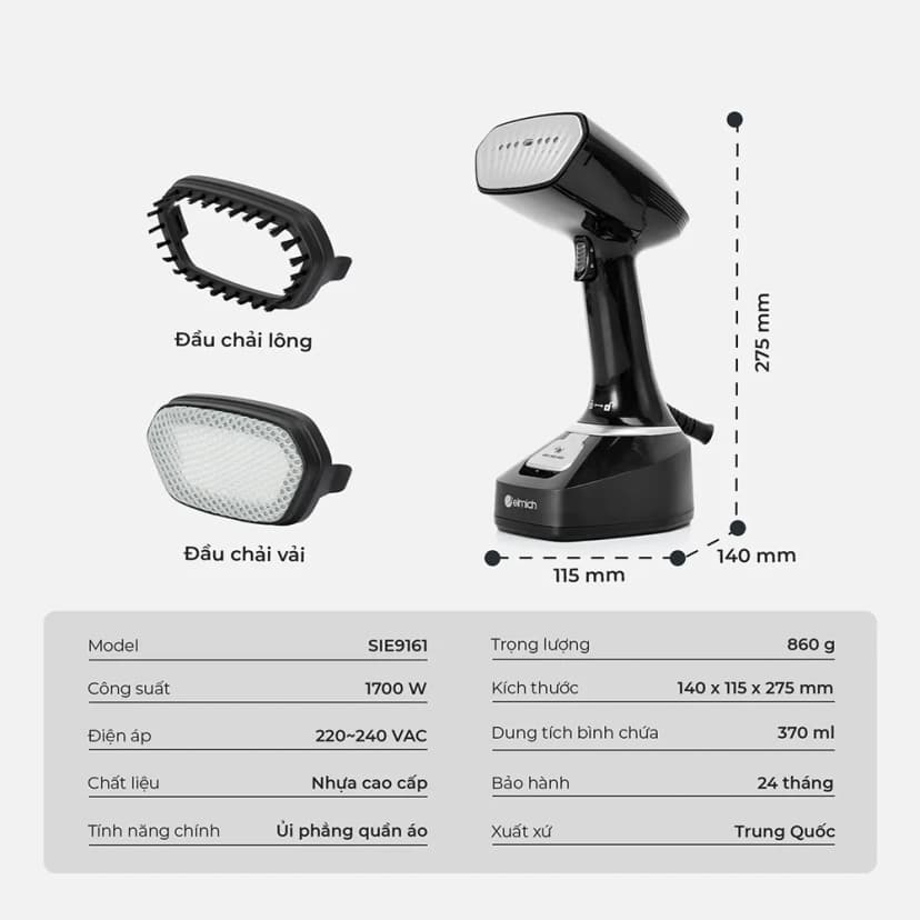So sánh giá Bàn ủi hơi nước cầm tay Elmich SIE9161 1700W - Tìm sản phẩm giá rẻ nhất - Ảnh 19