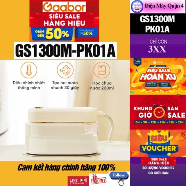Top 1 so sánh giá Bàn ủi hơi nước cầm tay Gaabor HM-T01A 1300W - Tìm sản phẩm giá rẻ nhất - Ảnh 68