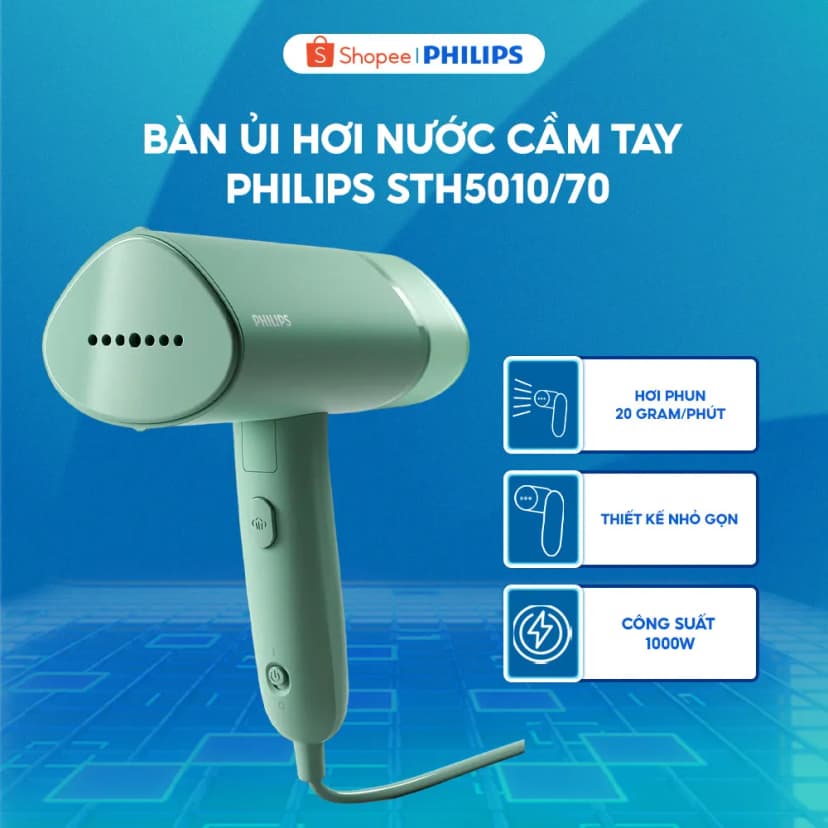 So sánh giá Bàn ủi hơi nước cầm tay Philips STH5010/70 1400W - Tìm sản phẩm giá rẻ nhất - Ảnh 8
