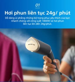 So sánh giá Bàn ủi hơi nước cầm tay Philips STH5030/80 1400 W - Tìm sản phẩm giá rẻ nhất - Ảnh 5