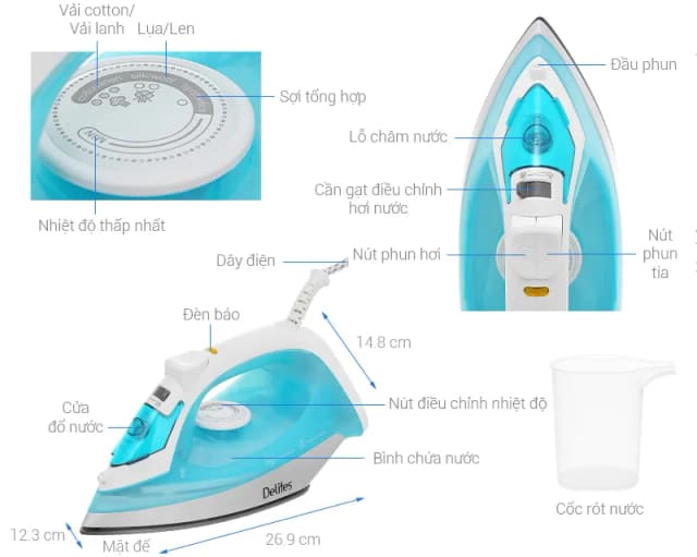 So sánh giá Bàn ủi hơi nước Delites ES-2472 1740W rẻ nhất? - Ảnh 4