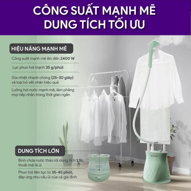 So sánh giá Bàn ủi hơi nước đứng BlueStone GSB-3947 2400W rẻ nhất? - Ảnh 16